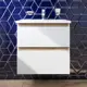 Тумба AM.PM X-Joy M85A-FHX0652-WC0652WG подвесная, 65 см, 2 ящика, белый глянец, с раковиной