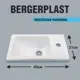 Раковина в ванную Bergerplast 21.5x39.5 цвет белый глянцевый