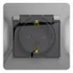 Розетка встраиваемая Systeme electric Glossa GSL000348 с заземлением шторками и крышкой цвет алюминий