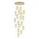 Светильник подвесной светодиодный St Luce Allungo Sl6506.203.18 57 м² теплый белый (желтый) свет цвет золотистый