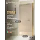 Душевая дверь Doccia GLASS900pt/BR/3GOLD 90см эффект стекла прозрачный распашной