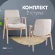 Кухонный стул Стул груп Philo комплект 2 стула 42x78.5x55.5 см ткань цвет серый