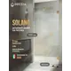 Душевая дверь Doccia GLASS805p/SA/2BR 80.5см эффект стекла матовый распашной
