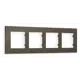 Рамка для розеток и выключателей Ambrella volt Alfa Qubi AF250634 4 поста цвет темная бронза матовый