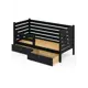Кровать Solarius Det-spin90-200ser-full-2yash 100 x 101 x 210 см сосна цвет серый