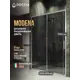 Душевая дверь Doccia GLASS120r/GR/5CHMT 120см эффект стекла прозрачный раздвижной