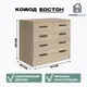 Комод Homegrad 014960/00 5 ящиков 81х50х80 см лдсп цвет дуб сонома
