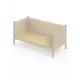 Кровать Solarius Тахта сплошное основание tahta-obiv-spin-beg90-180plat-full 100 x 101 x 190 см дерево цвет бежевый/платиновый