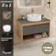 Тумба с раковиной Teymi Ritta F11706, подвесная 85 см, цвет графит