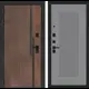 Входная дверь Labirintdoors Кармина левый 205x88см цвет орех американский с патиной/серый софт рельеф с панелью П30