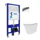 Комплект Teymi T70751 5 в 1: Инсталляция Aina 52, клавиша смыва Lina хром, подвесной унитаз с микролифтом Ellie, крепеж