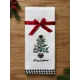Полотенце для ванной Arya home с Вышивкой Рождество 40x60 Merry Tree Белый
