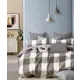 Комплект постельного белья Tango Twill евро сатин наволочки 50x70 - 2 шт 70x70 - 2 шт цвет белый/серый/светло-коричневый/светло-бежевый TPIG6-1901