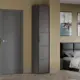 Шкаф Трия 40x225x42 см ЛДСП цвет серый вулкан/фон серый