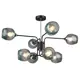 Люстра на штанге Imex Md.3564 Imx_md.3564-8-s_bk_ch 8 ламп 18.86 м² цвет хром/черный/дымчатый