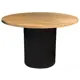 Кухонный стол круглый Hesby Колизей 115x115 см МДФ, шпон цвет дуб, черный
