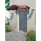 Козырек Laksi 165x80x104см черный/красный