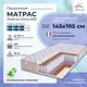 Матрас All'perrino Vicenza Dolce Vic145/195/600Dl 145x195x20 см независимый пружинный блок 2-спальный
