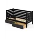 Кровать Solarius Det-spin80-140onix-orto-2yash 90 x 101 x 150 см сосна цвет черный