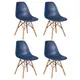 Комплект кухонных стульев 4 шт Dobrin Dsw lmzl-pp638 46x46x53 см пластик цвет темно-синий