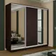 Шкаф-купе Мебельная Компания Е1 3 дверный 240x180x45 см зеркало 9 полок ЛДСП цвет венге