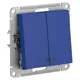 Выключатель встраиваемый Systeme electric AtlasDesign ATN001153 2 клавиши с подсветкой цвет синий