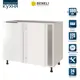 Кухонный модуль напольный угловой Beneli COLOR Белый глянец/Белый 100х57.6х82 см 1шт.