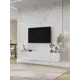 Тумба под телевизор Puzzlemebel Алессио 180x30x27 см ЛДСП цвет белый