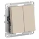 Выключатель встраиваемый Systeme electric AtlasDesign ATN001251 2 клавиши цвет бежевый 2 шт.