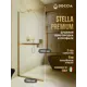 Душевая перегородка Doccia GLASS990/SAHOLD/3GOLD 99x195см золото профиль