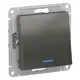 Переключатель встраиваемый Systeme electric AtlasDesign ATN000963 1 клавиша с подсветкой цвет серый