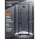 Душевой уголок Belgranio Flavio Br0000062933 ассиметричный с поддоном 100x100см профиль черный эффект стекла прозрачный