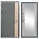 Входная дверь Diva Diva-76 205x86см левый цвет Д15 сандал белый/дуб серый с зеркалом