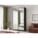Шкаф-купе с зеркалом МК Е1-Юг Хит 220x120x60 см 2 полки ЛДСП цвет диамант