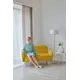 Диван прямой Диван не мебель Малютка id000113-Lambeco8 130x82x70 см искусственный мех цвет желтый