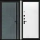 Входная дверь Labirintdoors Кредор П24 левый 205x88см цвет серо-зеленый с патиной/белый софт