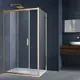 Душевой уголок Vincea Alpha VSR-3AL8011CLG пятиугольный 110x80см золото профиль эффект стекла прозрачный