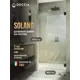 Душевая дверь Doccia GLASS805p/GL/6BL 80.5см эффект стекла прозрачное закаленное стекло распашной