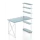 Стол Solarius loft с 5 полками столешница 40 мм 80x145x90 см крестообразные ножки сосна цвет голубой