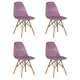 Комплект кухонных стульев 4 шт Dobrin Bennet lmzl-301 44.5x44x54 см искусственная кожа цвет сиреневый