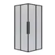 Душевой уголок Niagara Nova NG-6822-34BLACK квадрат 80x80см черный профиль эффект стекла прозрачный