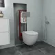 Комплект BAUEDGE NEO45700-BL0001-HQ2-01.02.10 6 в 1: инсталляция 45, унитаз торнадо Dream 52x36 Hurricane-2, быстросъемное сиденье круглая хром кнопка