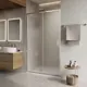 Душевая дверь Belbagno LUCE-BF-1-120-P-Cr 120см эффект стекла прозрачное закаленное стекло раздвижной