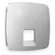 Накладка для компьютерной/телефонной розетки RJ-45/RJ-11 Ambrella volt Omega OP4120 цвет серебро глянец