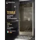 Душевая дверь Doccia GLASS800pt/BR/5CHMT 80см эффект стекла прозрачный распашной