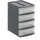 Корзина для хранения в ванной комнате Rotho Systemix 14.10x23.30x19.60см цвет серый, серебристый