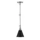Светильник подвесной Lumina Deco Rubi Ldp b007 chr+bk 1 лампа 3 м² цвет черный