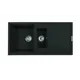 Мойка врезная прямоугольная 50x20x97 см Lava кварц цвет графит D.5 BASALT