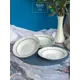 Набор тарелок 25 см Набор тарелок суповых FLORA 20см 4шт Fioretta Фарфор цвет белый