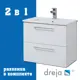 Тумба под раковину подвесная Dreja 77-0103W-com 75см цвет белый, с раковиной